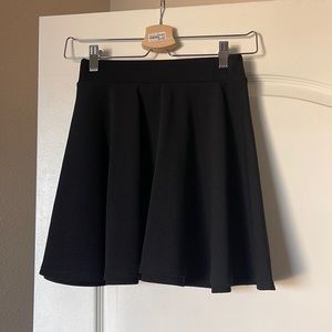 black skater skirt